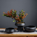 Japanese Minimalist Ceramic Round Vase Table Decor Flower Pot for Garden Ornaments Ceramic